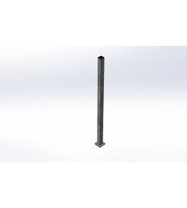 Galvaniseret stål stolpe på fodplade til din terrasse eller mindre havehegn rør 50x50mm